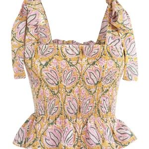 Alix of Bohemia Smocked Tank nwot